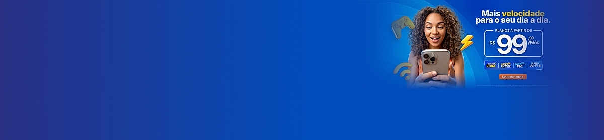 Imagem promocional da Conect com destaque para internet fibra óptica